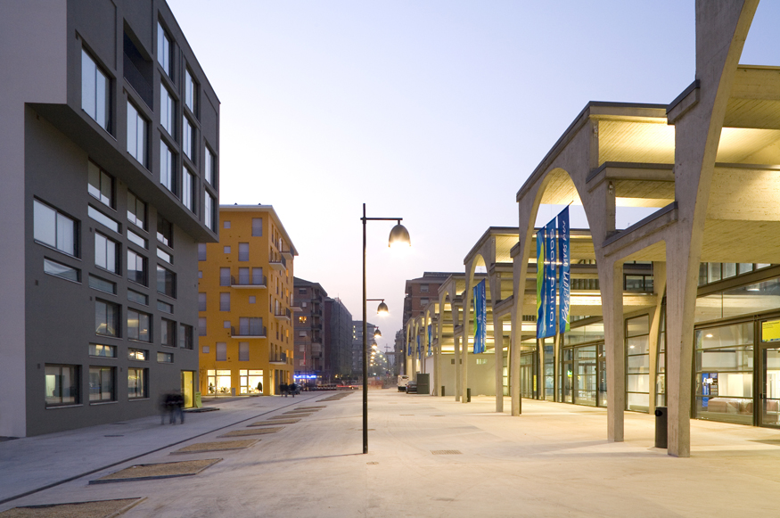 Olympisches Dorf Turin 2006; Farbgestaltung: Erich Wiesner, Berlin;Architekten: Benedetto Camerana, Turin; Steidle & Partner, München;Hilmer & Sattler, München; Ortner & Ortner, Berlin; Diener & Diener, Basel;Krischanitz, Wien + Berlin; Derossi,  Tur