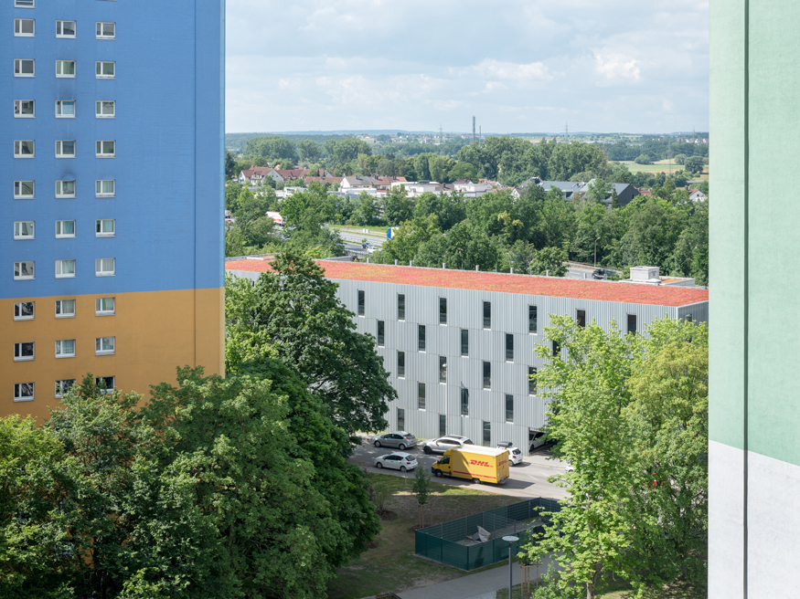 Übersicht Parkhausfassade